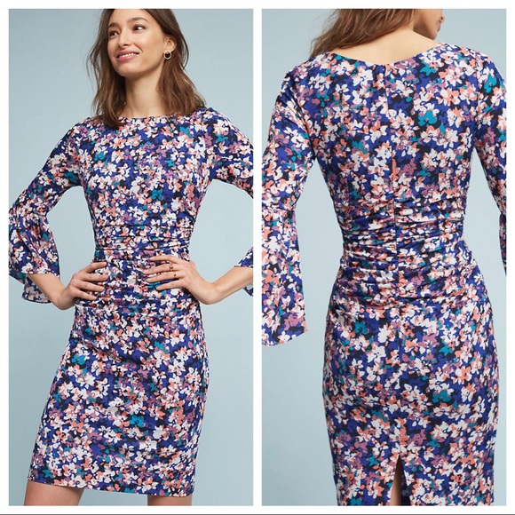 Anthropologie Dresses & Skirts - NWT Anthropologie Tracy Reese Josette floral hell sleeve midi dress